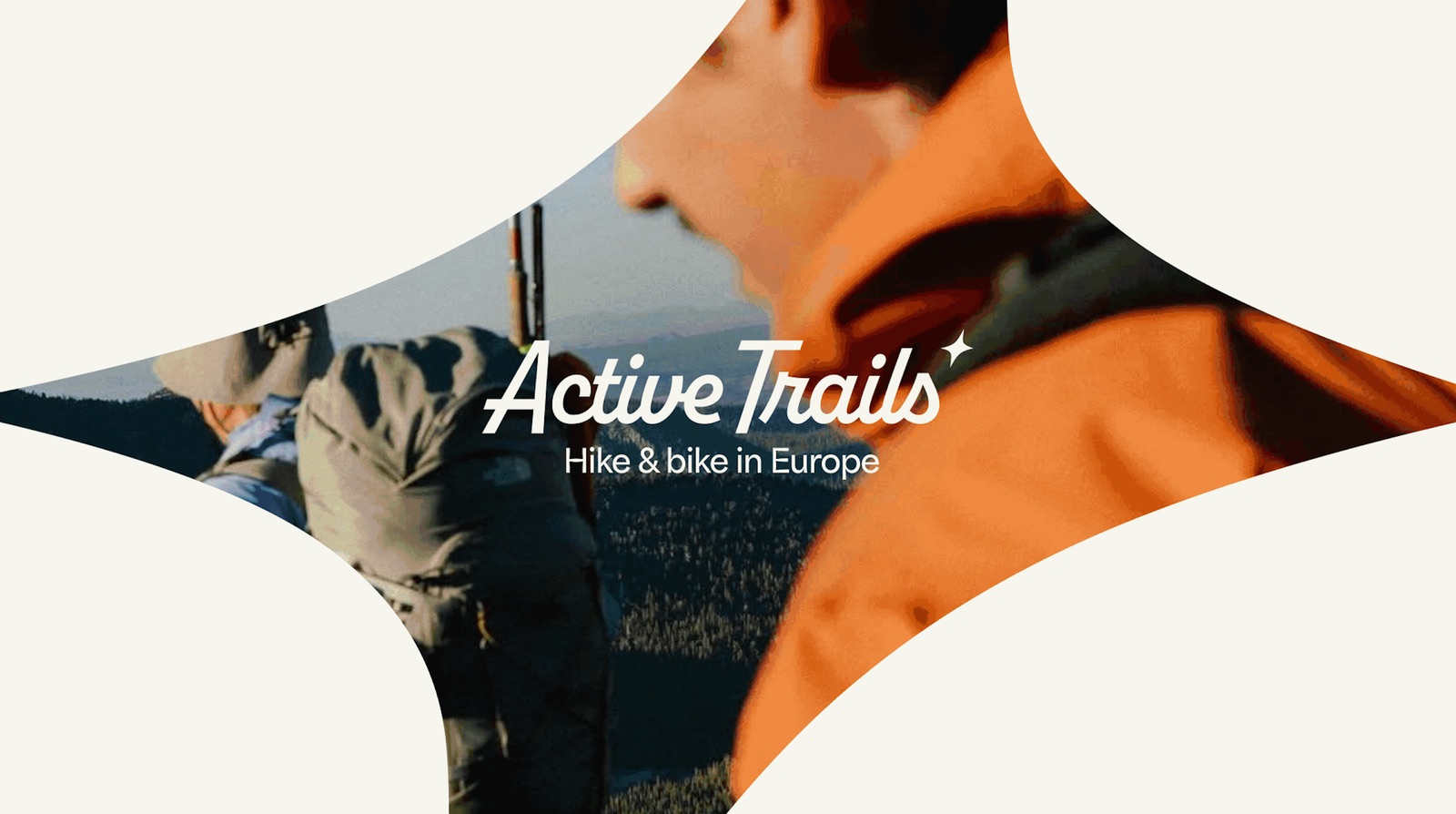 Active Trails logotype set against a cliff face