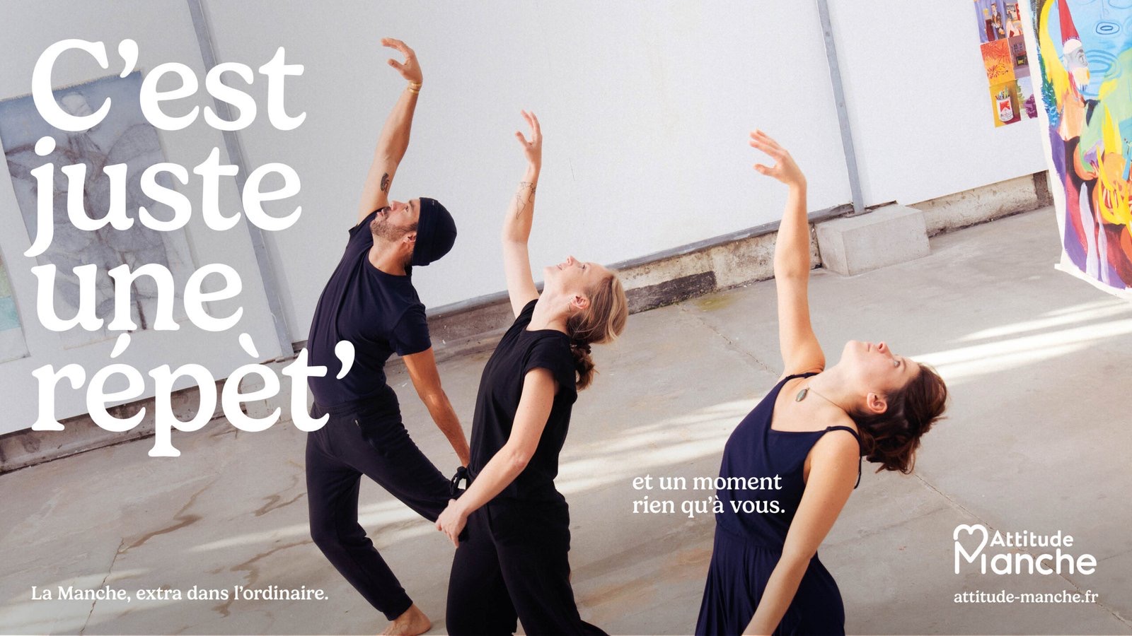 Poster « C'est juste une répèt' », dancers rehearsing