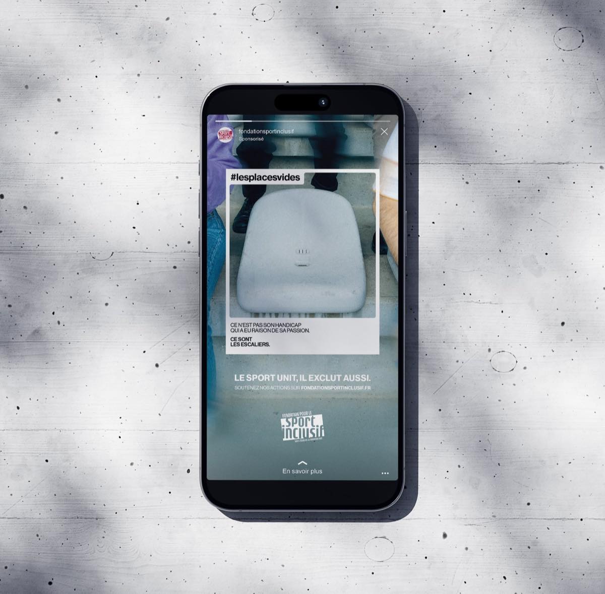 Story Instagram sponsorisée de la campagne