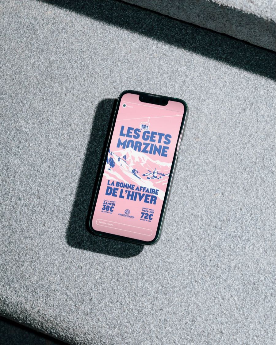 Mobile ad displayed on a smartphone