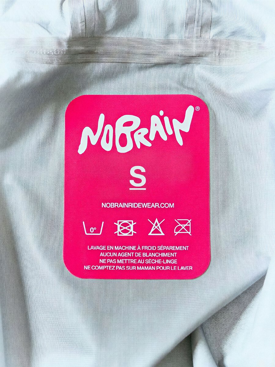 Care label with the brand's off-beat tone