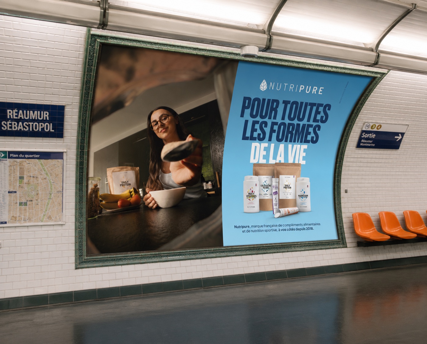 Affichage métro, station Réaumur Sébastopol