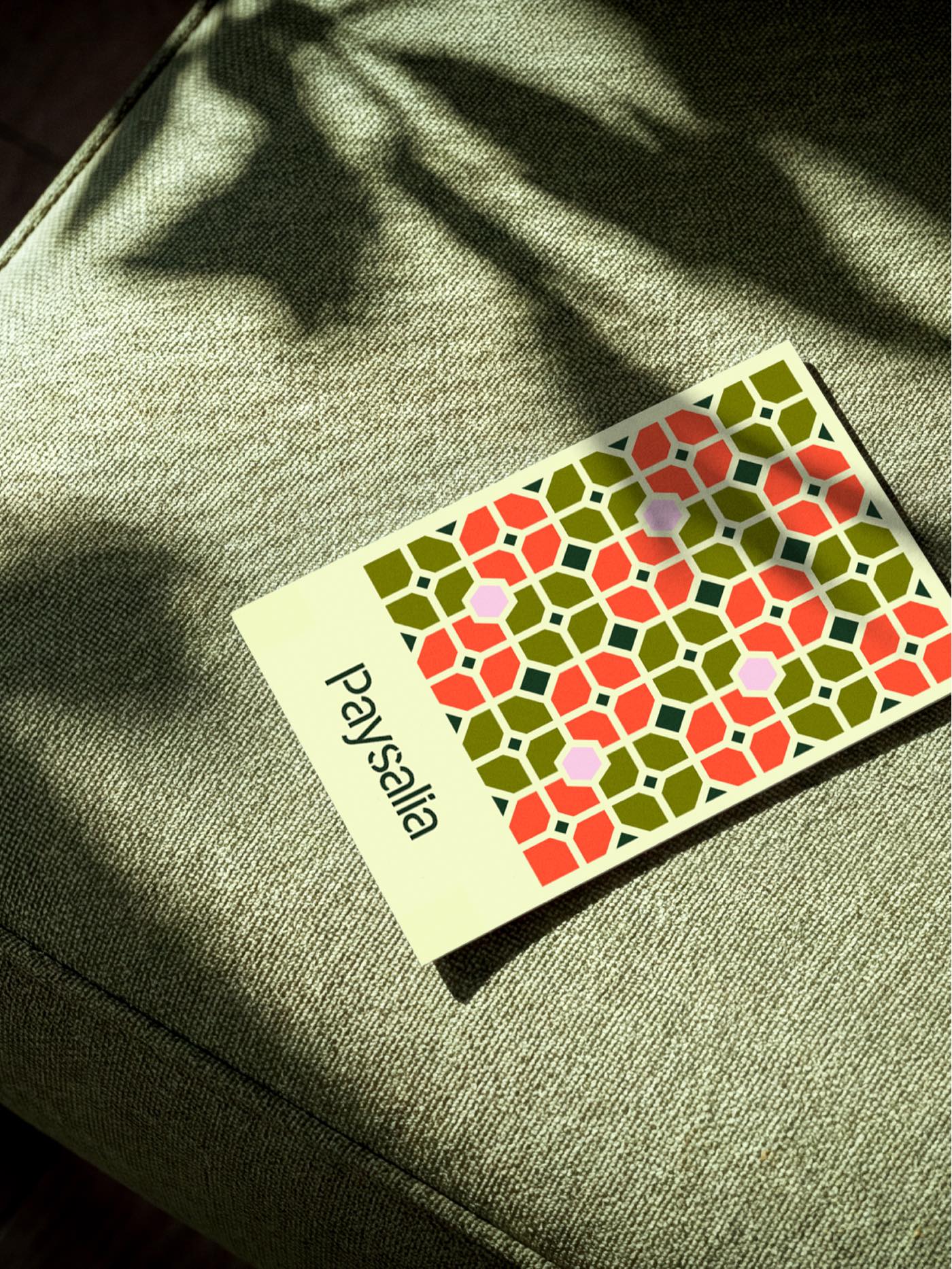 Paysalia brochure with a garden-inspired pattern