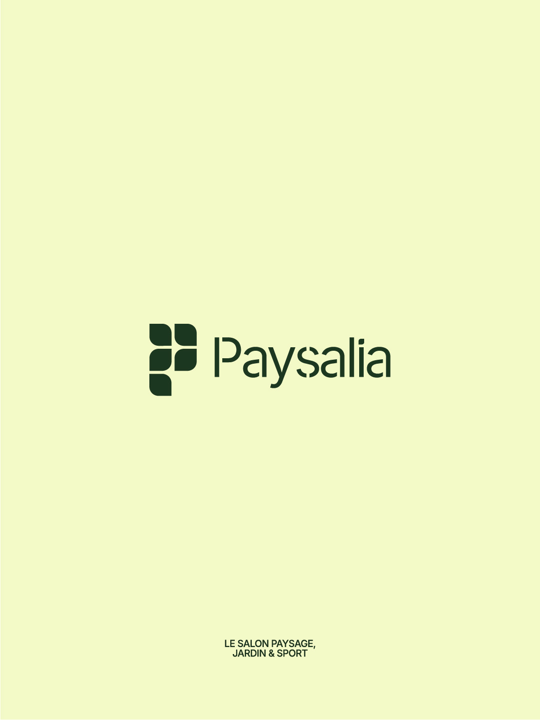 Paysalia logotype, « Le salon paysage, jardin & sport »