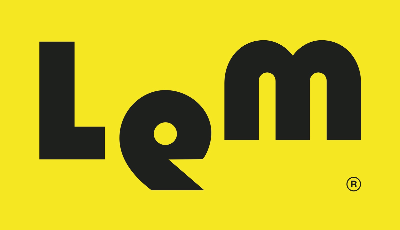 Logotype LeM sur fond jaune